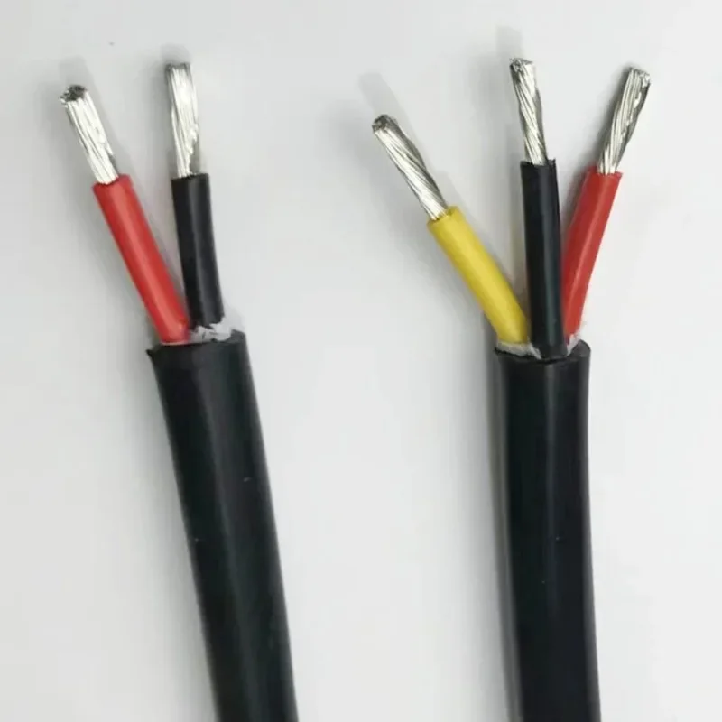 2 Meter Soft Silicone Cable Sheathed Wire 2 core 3 core 4 core 0.3 0.5 0.7 1.0 1.5mm2 Square Multi-core Soft Wire