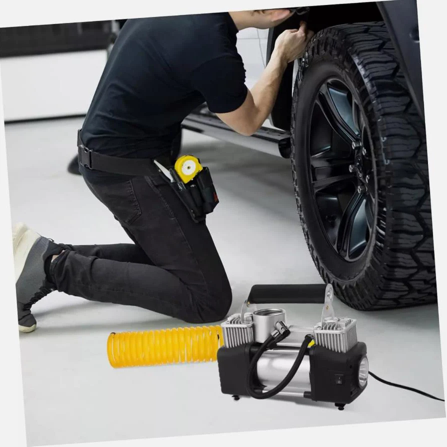Newly 150PSI Heavy Duty Electric Car Tyre Inflator 12V Portable Air Compressor Pump for Suv Car Van Bike Mortor view 5