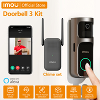 IMOU 360° View 4MP Video Doorbell 3 with Chime fisheye lens Human Package Detection Rechargeable Battery Two-way Talk Waterproof