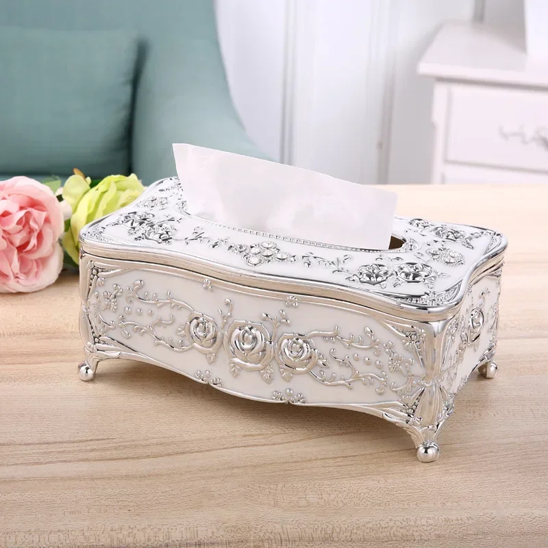 Luxury European Style Acrylic Tissue Box KTV Handkerchief Toilet Paper Holder Drop Ship