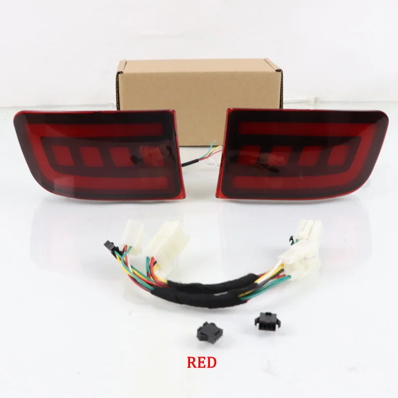 For Toyota Prado 120 03-09 FJ120 3-in-1 Functions 12V LED Bumper Light Brake Light Rear Fog Lamp Dynamic Turn Signal Reflector