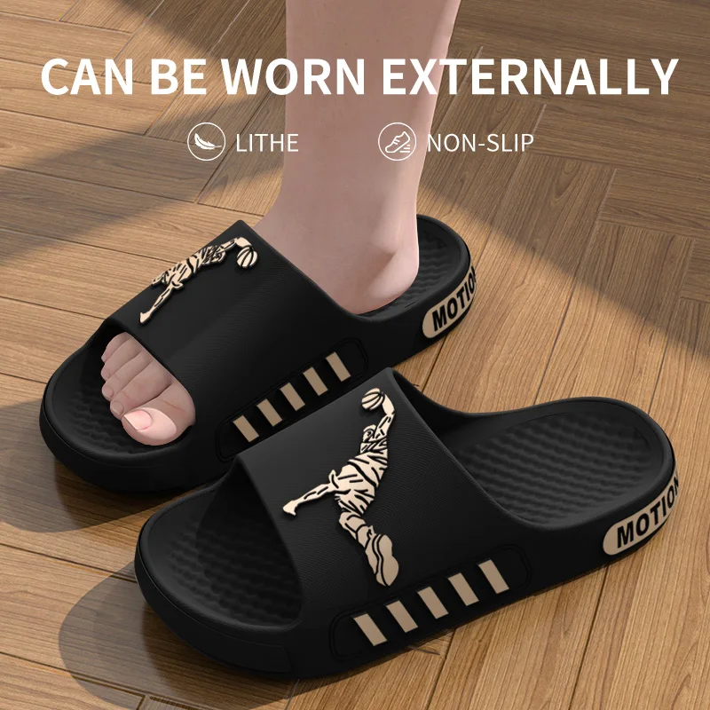 Men's Shoes EVA Slippers Summer Thong Slippers Thick Bottom Anti-Slip Deodorant Slides Wear-Resistant Breathable Slip-On Sandals
