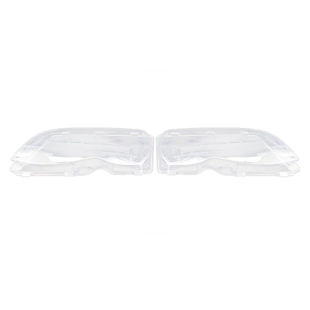 1 Pair Transparent Car Front Headlight Lens Cover For BMW 3 Series E46 4 Door 2002-2005