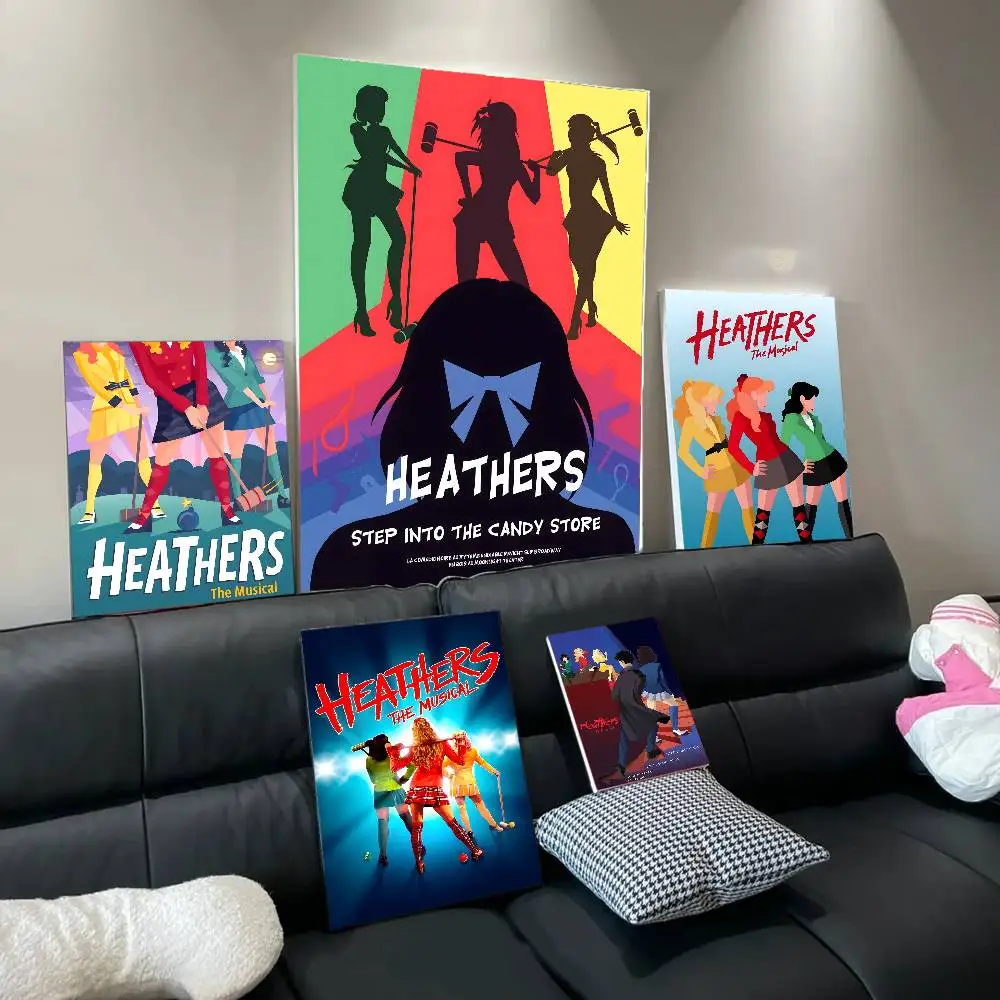 الكلاسيكية في سن المراهقة الموسيقية هيذرز الكلاسيكية خمر الملصقات الديكور اللوحة جدار الفن ورق الكرافت الأبيض Kawaii غرفة ديكور #4