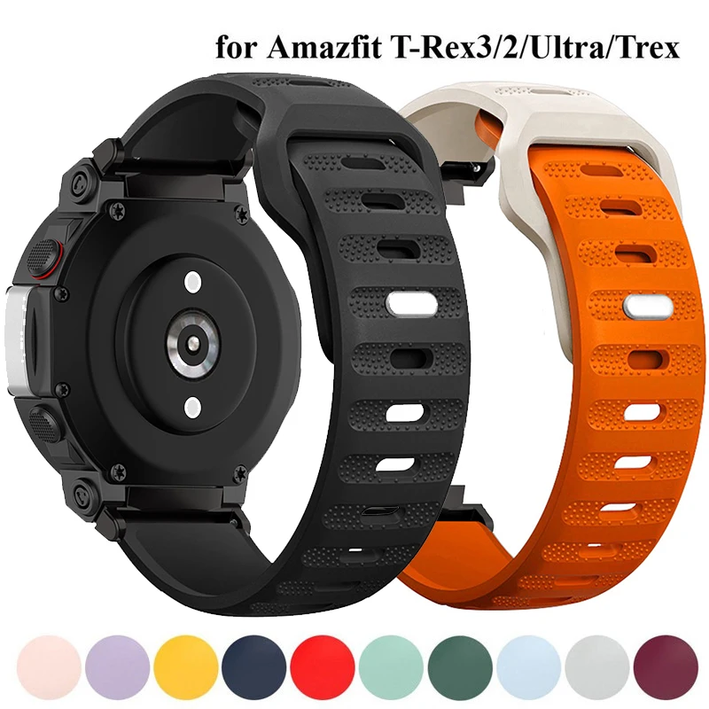 Silikonarmband für Amazfit T-Rex 3 2 Smart Watch Silikonarmband Armband Correa für Amazfit T-Rex/T Rex Pro Handgelenkgürtel