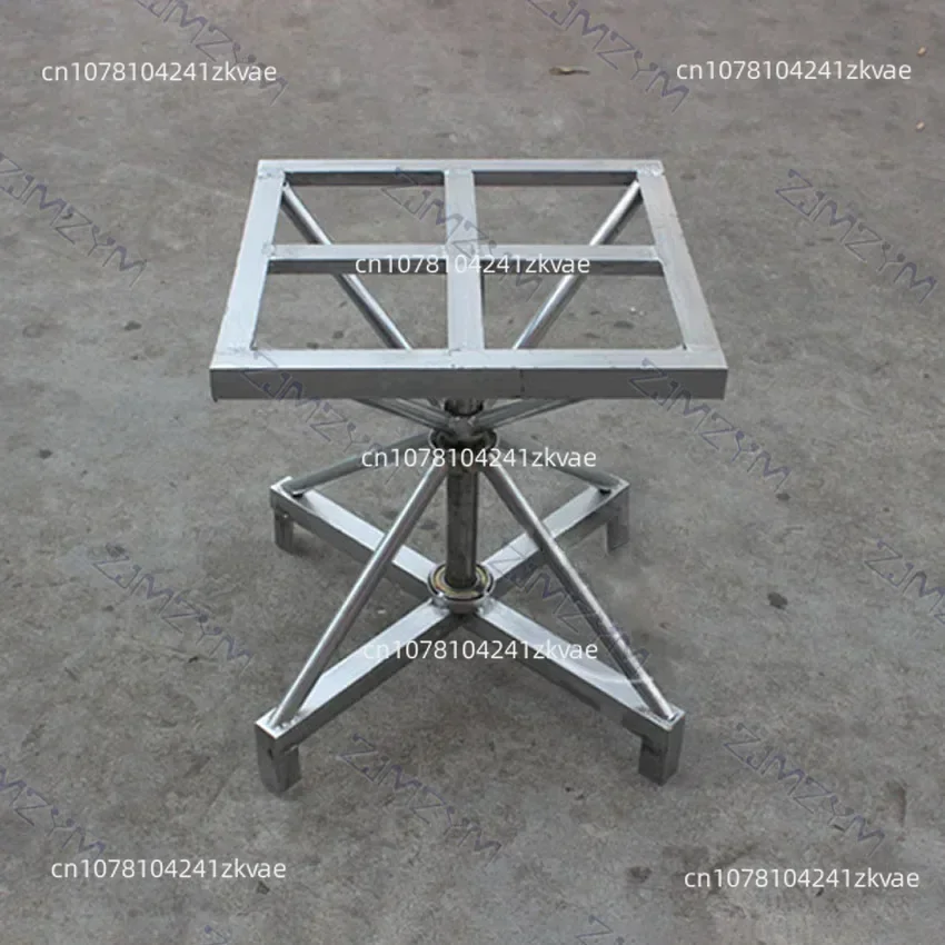 360 Degree Rotating Table Iron Frame For Painting Polishing 50*50cm 200kg Turntable Table Double Bearing Metal Frame Workbench