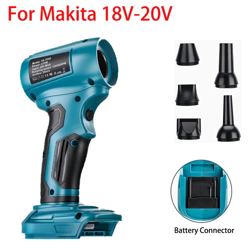 

Power Tool Accessories for Makita 18V Lithium-ion Batteries Cordless Blower Brushless Violent Air Gun for Leaves, Dust and Snow