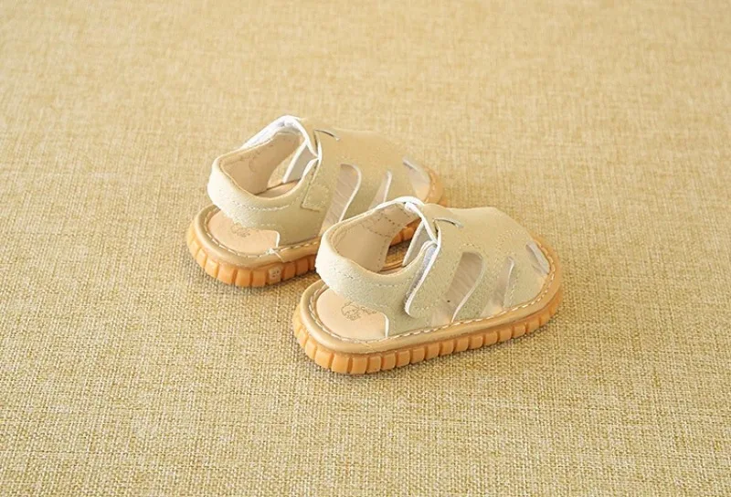 Baby Quietsch-Sandalen für Sommer, Kleinkinder Jungen Mädchen, Niedliche Freizeitschuhe, Rutschfeste Indoor-Lauflernschuhe – Detail 22