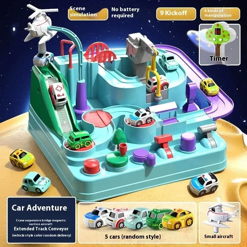 Racing Rail Car Model Space Aerospace Animals Educational Toys Children Train Track Adventure Brain Mechanical Interactive Game