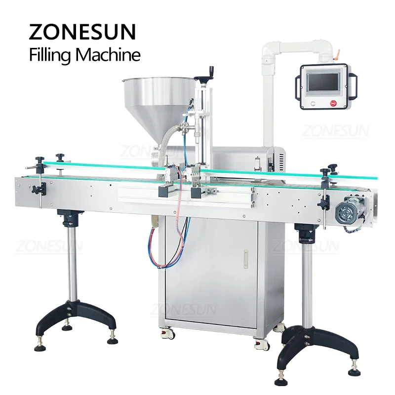 เครื่องบรรจุแบบปั๊มโรเตอร์เซอร์โว ZONESUN ZS-VTRP1A สำหรับของเหลวหนืด น้ำผึ้ง ซอสมะเขือเทศ ซอสพริก บรรจุภัณฑ์อาหาร