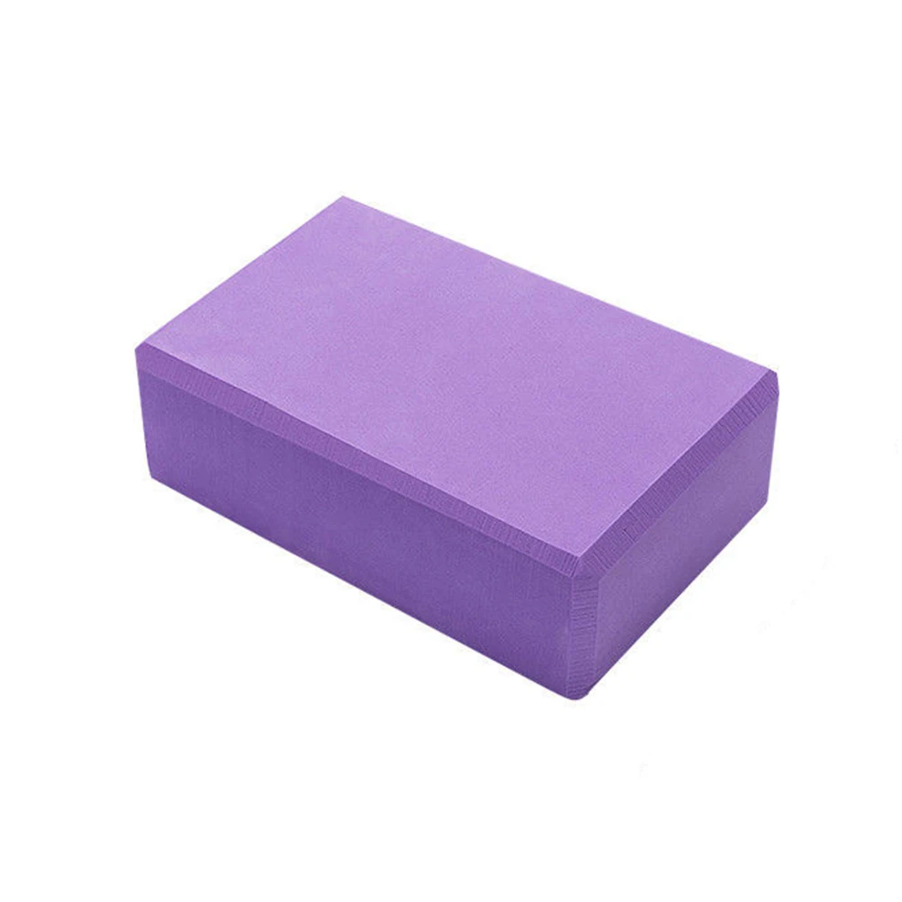 

2pcs Yoga Blocks Eva Light Weight Home Exercise Stretching Aid Durable Purple Shape Body Training Tool Yoga
