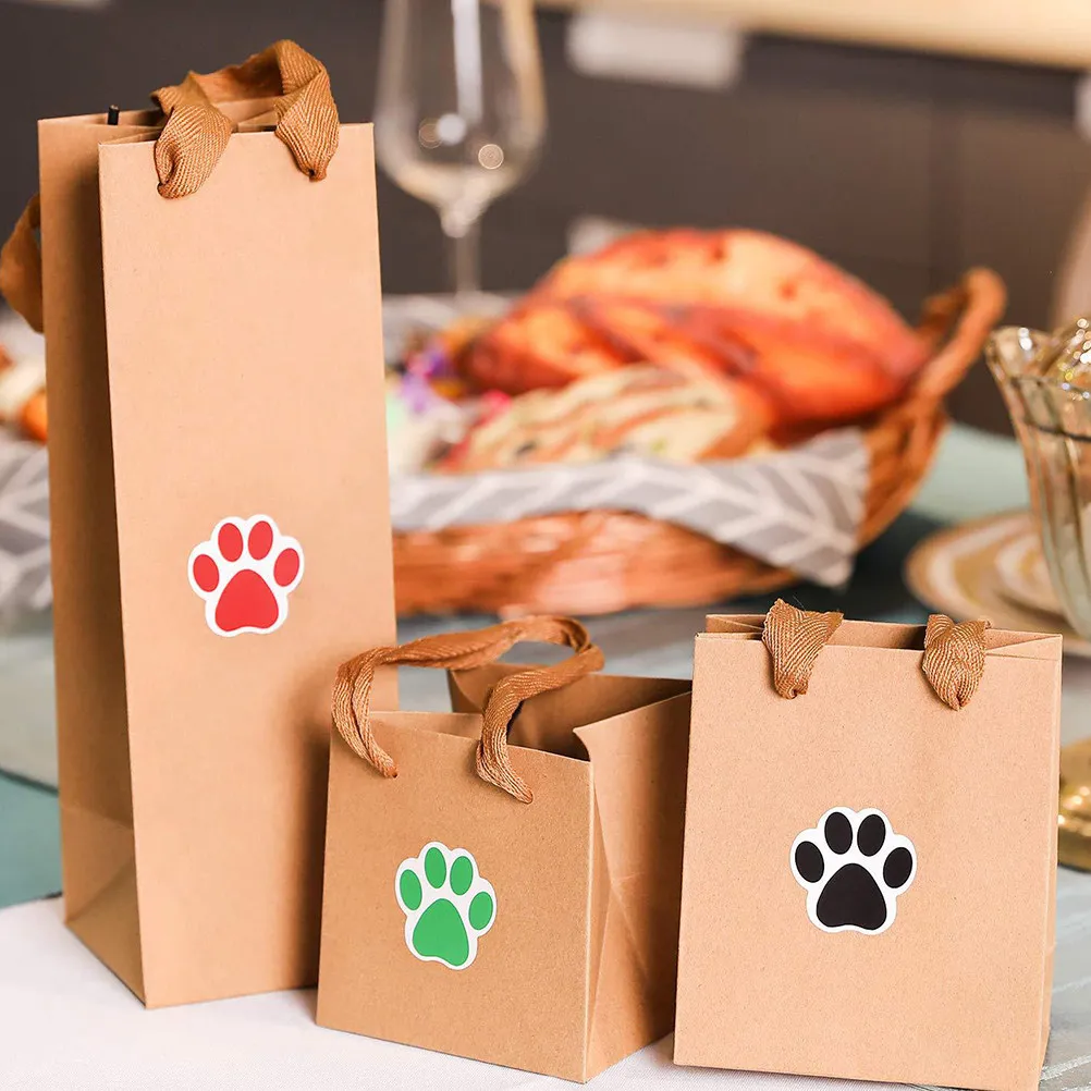 3 Rolls Animal Sealing Stickers Handmade Style Decorative Gift Stickers for Christmas Candy Packaging Notebook Laptop Furniture