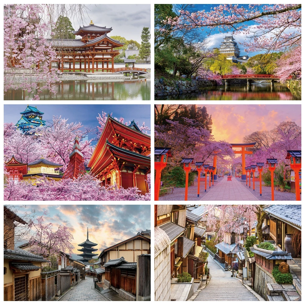 

Фоны для фотосъемки с изображением японского храма Torii, природных пейзажей, для фотостудии