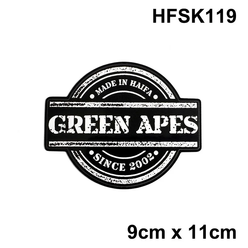 10 types Special shape Maccabi Green Apes Since 2002 GA02 Monkey MHFC Haifa Decoration Stikers for Bag Cup Wall Fridge