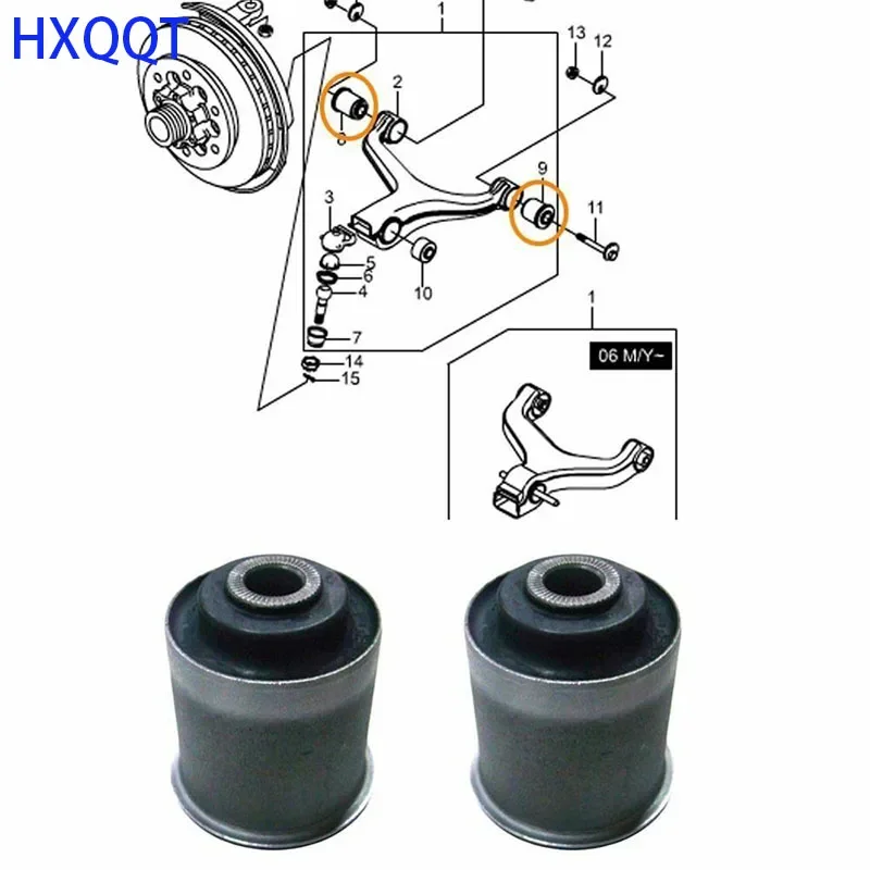 Lower arm rubber sleeve FRT LWR lever front and rear Bush: 2pc For ACTYON SPORTS, REXTON OEM 4455209003