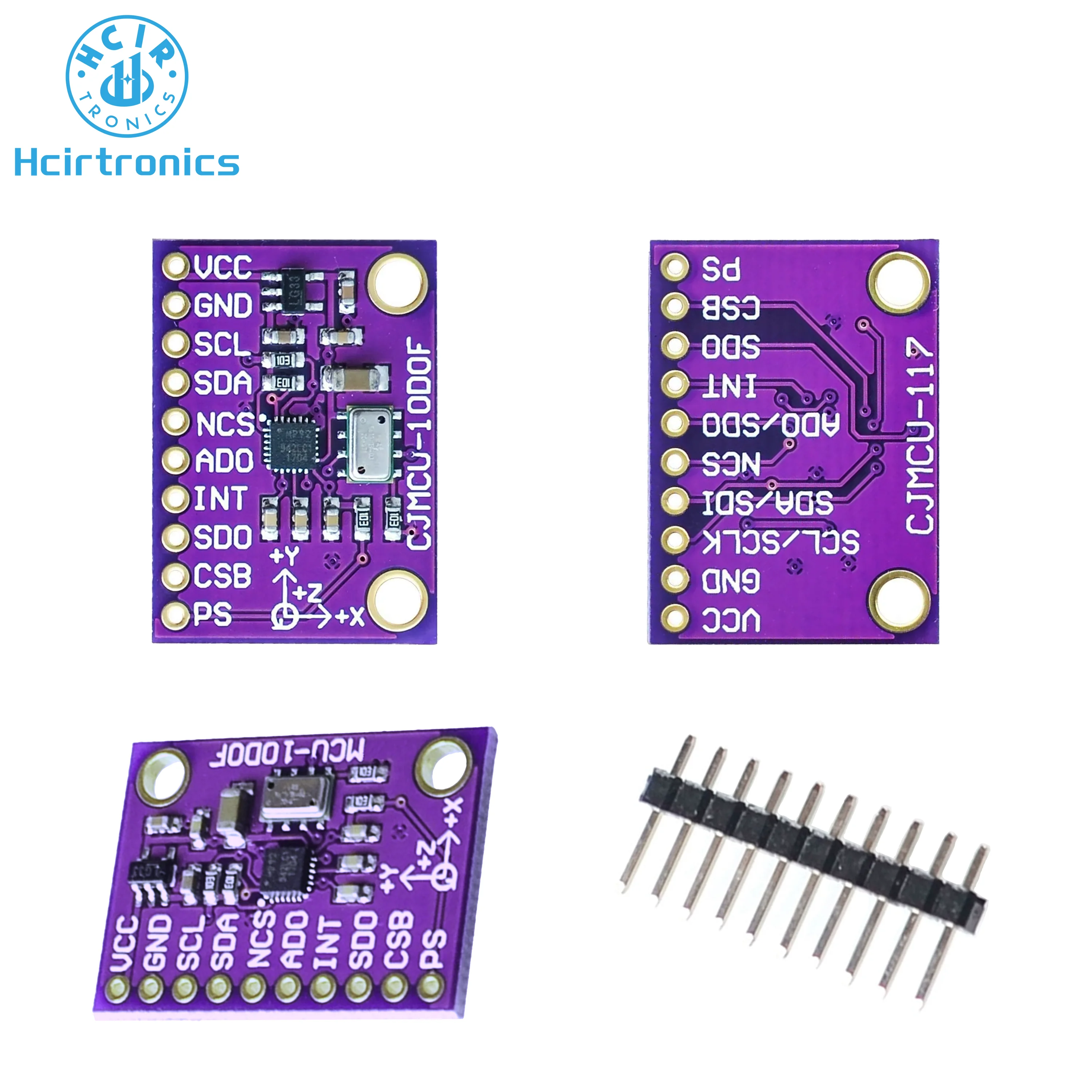 MCU-117 MPU9250/MS5611 High Precision 9-axis 10DOF Attitude Module SPI/IIC Communication