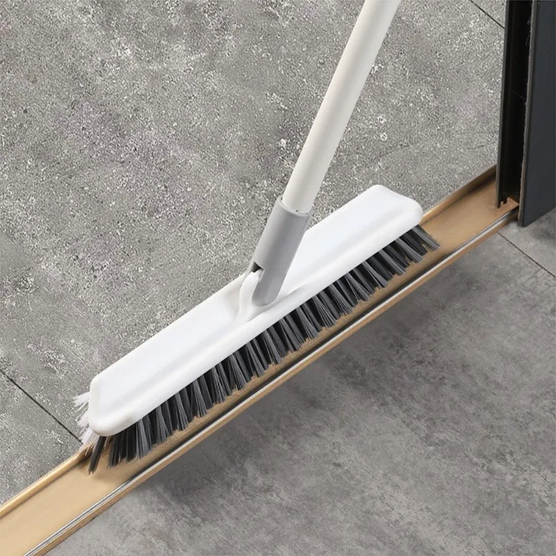 

【EFFICIENT 】Rotatable Cleaning Brush Long Handle Floor Scrub Brush For GROOVE Window Track Crevice Cleaning Tool For Floors