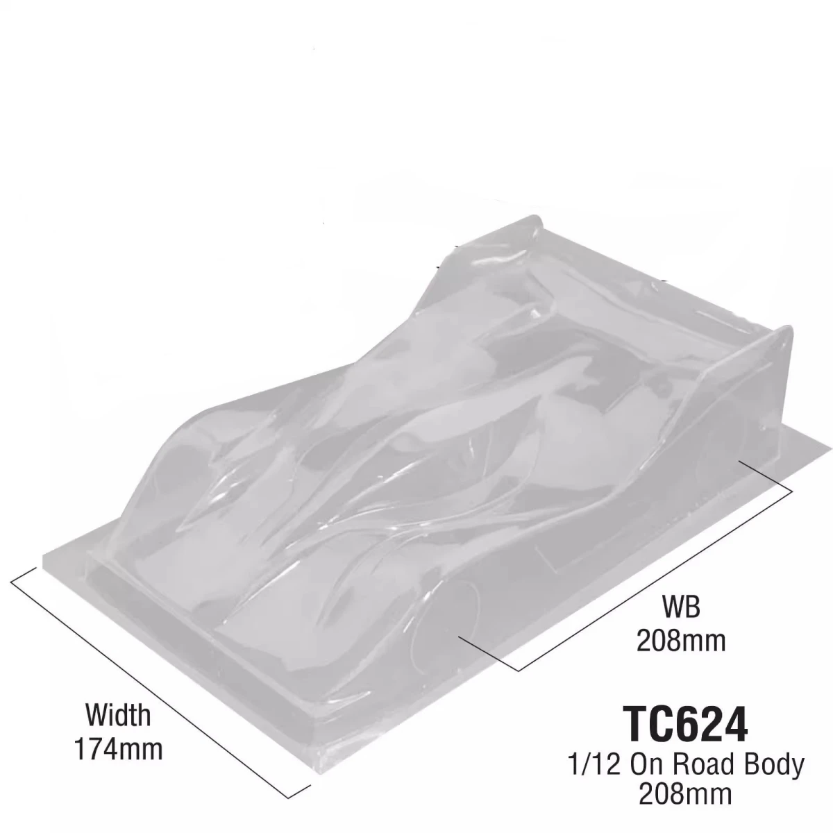 

TC624 1:12 на корпусе автомобиля на дороге (прозрачный)