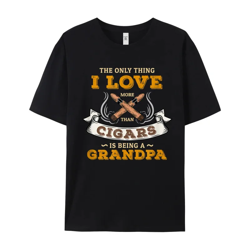 Short Sleeve Tops Tees Round Collar Pure Cotton women's Tshirts Funny Cigars Grandpa Smoke Cigar Print T-shirts Latest