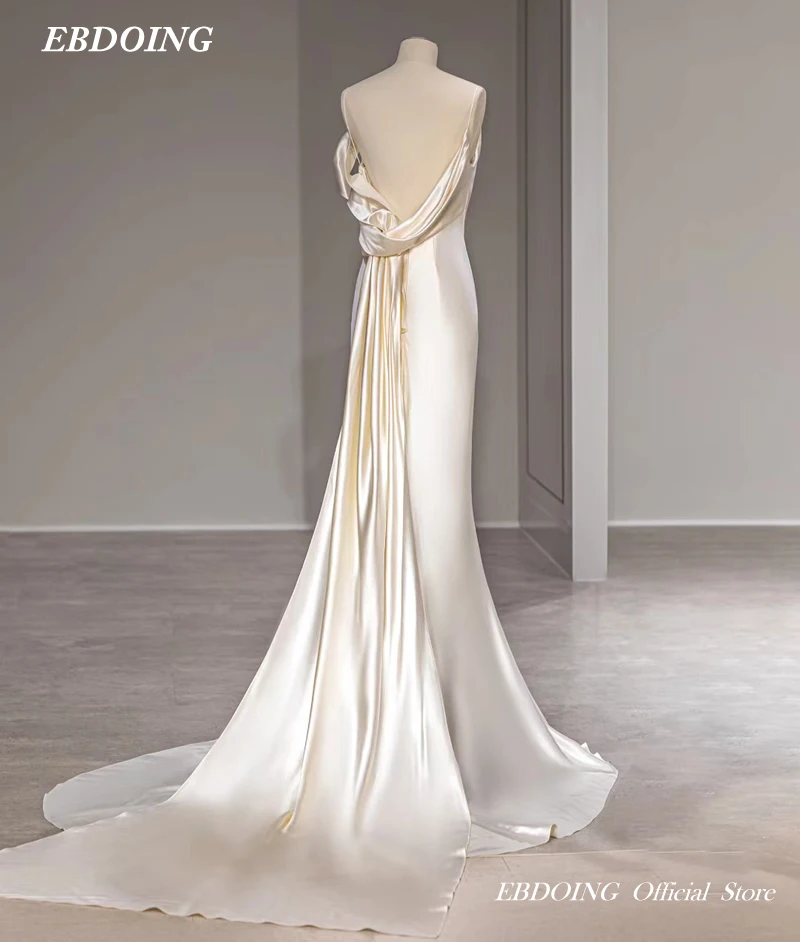 Newest Wedding Dress Mermaid For Bride Satin Strapless With Spaghetti Straps Backless Custom Made Plus Sizes Vestidos De Novias
