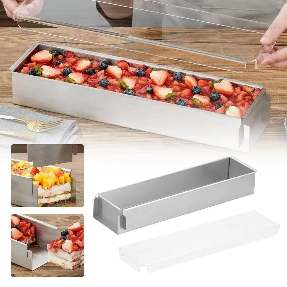 

Rectangle Stainless Steel Mold Cake Baking Set Stall Storage Box Long Cake Tray Spatula Tools Complete Kit Bakery Accessory