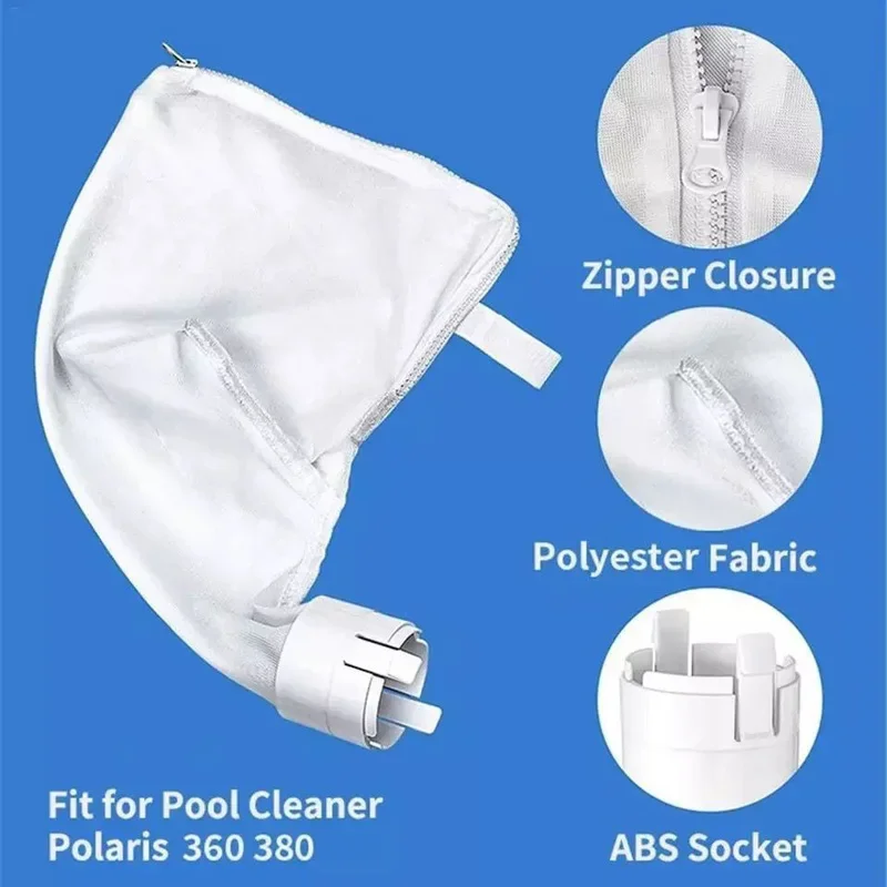 2 Piece Pool Replacement Filter Bags Pool Vacuum Bags For Polaris 360 380 Easy To Use Swimming Pool Filter Bag Accessories