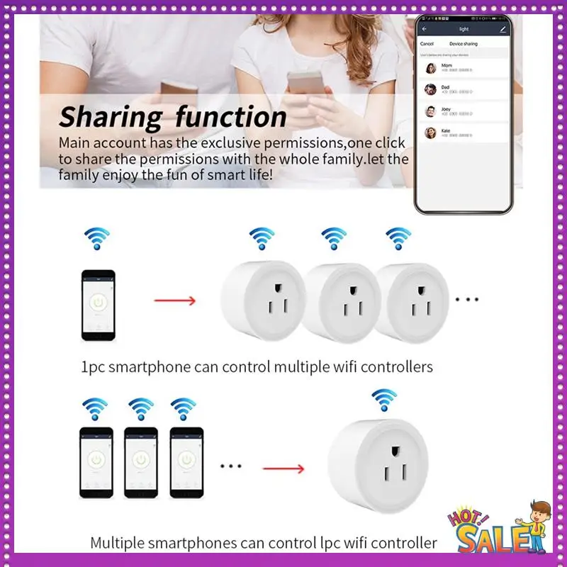 

AA87 Zigbee Smart Voice Control 16A с функцией мониторинга мощности и синхронизации для Alexa Google, вилка стандарта США