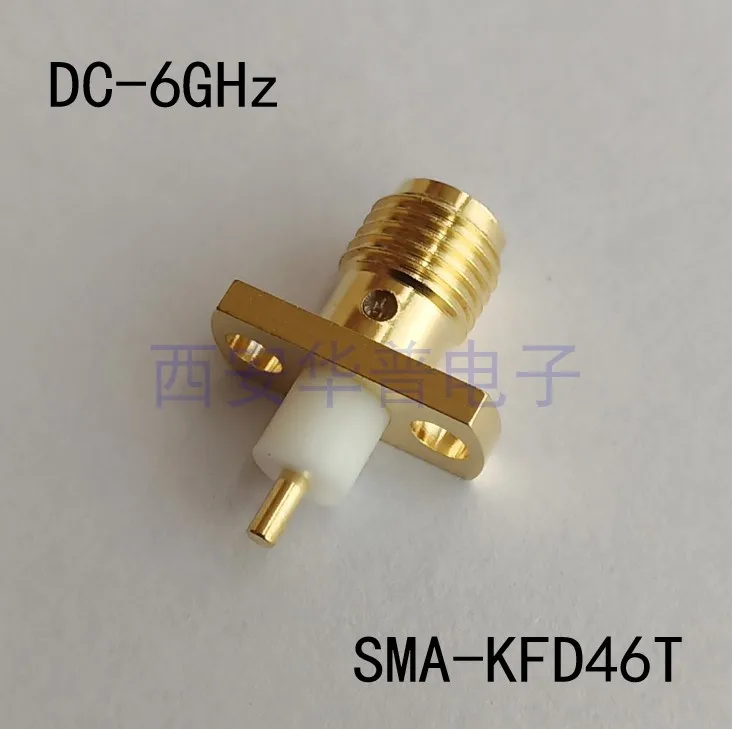 Spot SMA-KFD46T RF connector plated real gold 8.6 small flange panel fixed SMA RF connector