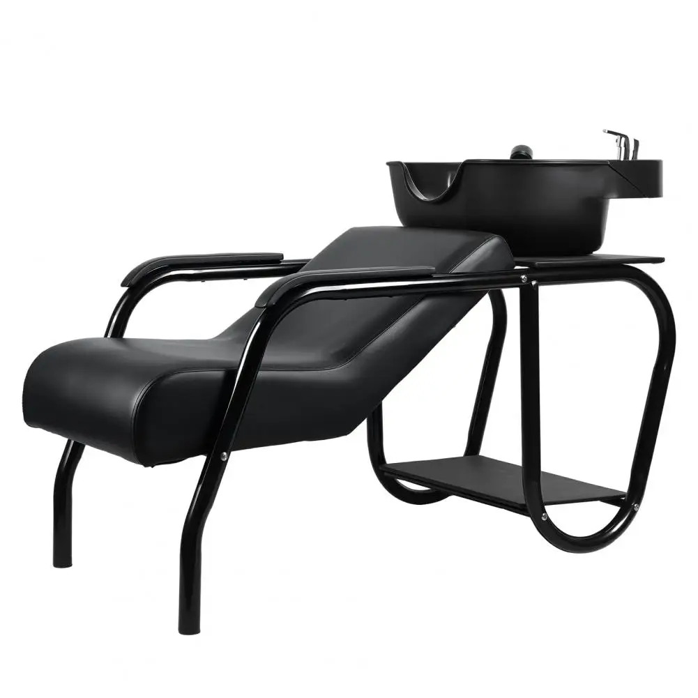Shampoo Bowl with Chair Set Hair Washing Station, Ergonomic Design Backwash Barber Chair Shampoo Bowl Set, Shampoo Bowl Sink Cha