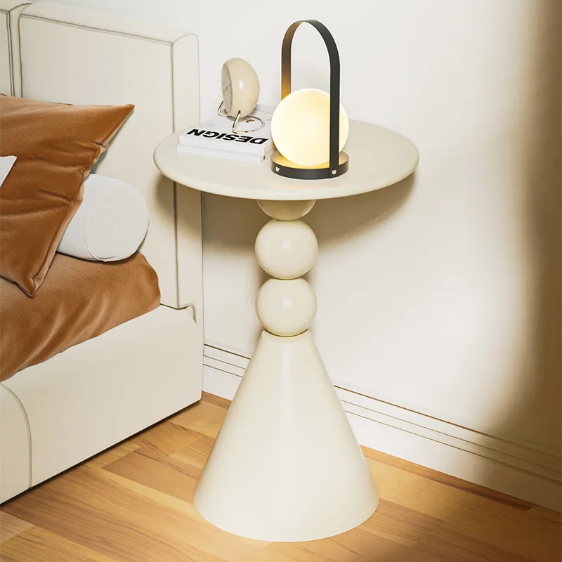 طاولة بجانب السرير لغرفة النوم الاسكندنافية الجديدة مع ملمس راقي، وطاولة بجانب السرير المنزلية، ورف صغير حديث وبسيط بجانب السرير، لون أسود #4