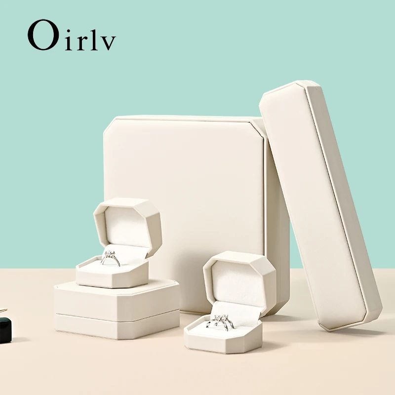 

Кожаная шкатулка Oirlv для колец, свадебная шкатулка для украшений, коробка для серег, браслетов, ожерелий, подарочная шкатулка-органайзер для ювелирных изделий, шкатулка для колец для предложения руки и сердца