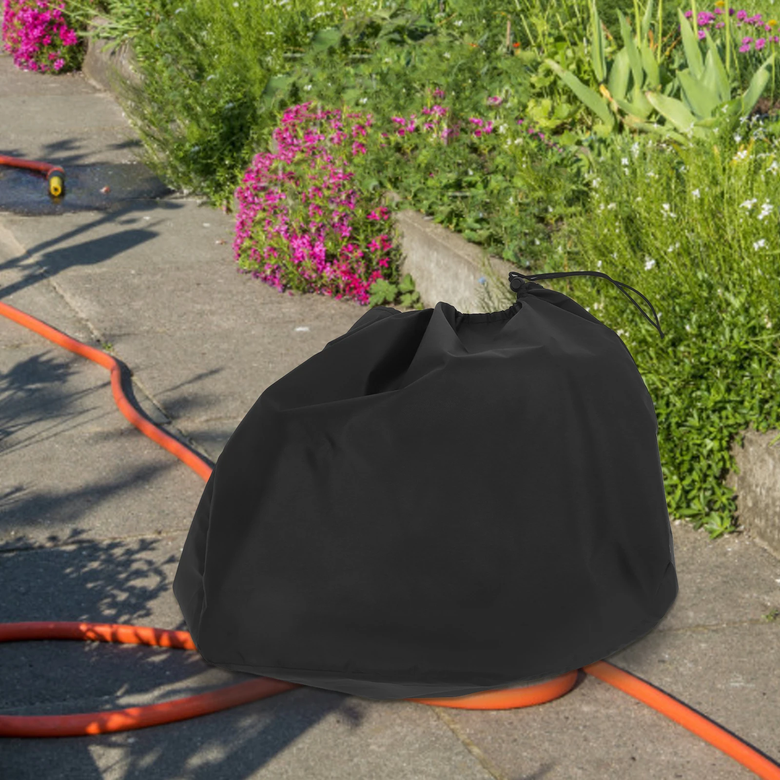 

Garden Hose Reel Cover Weatherproof Soft Round Retractable Wall Mountable Outdoor Protector Sunproof Flexible