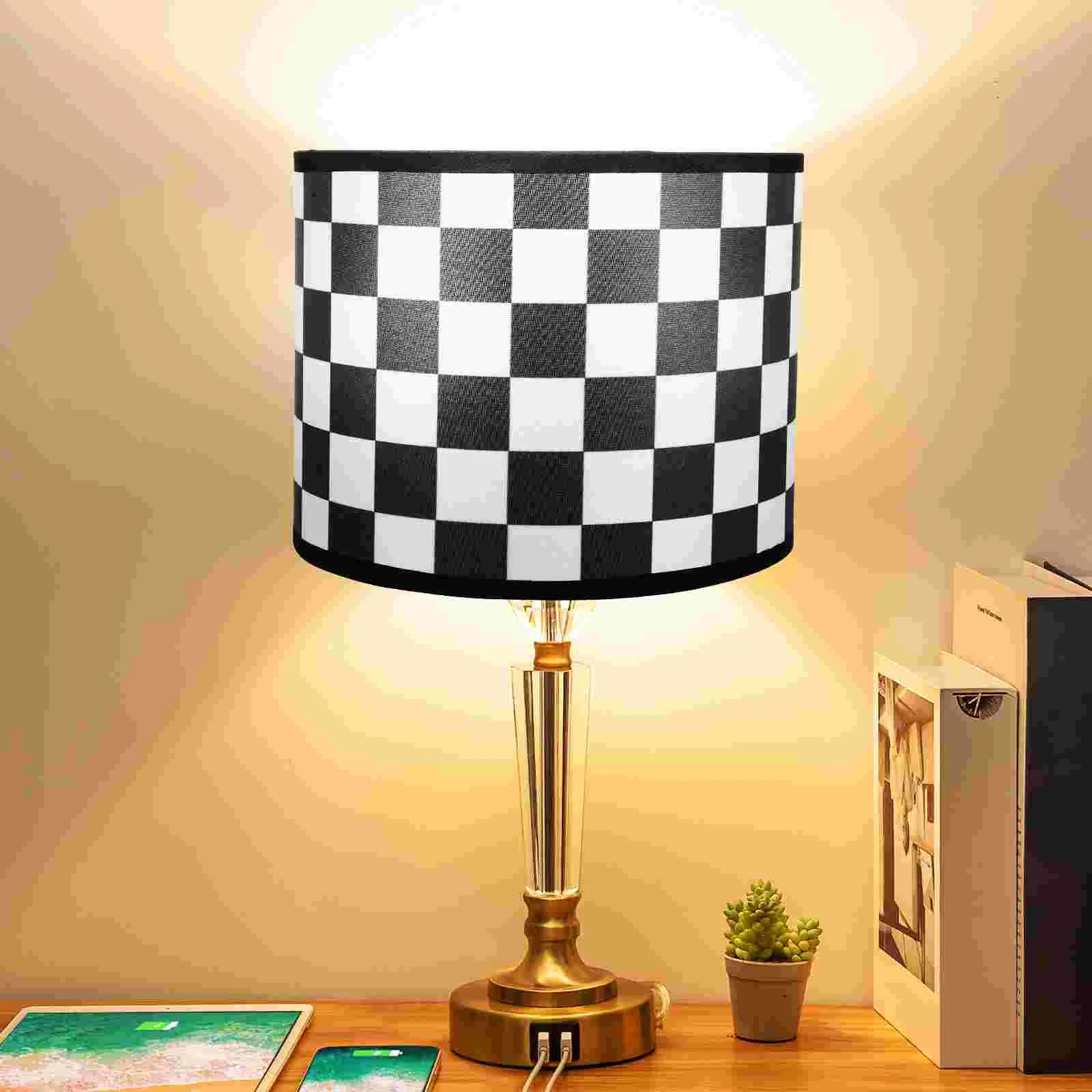 

Shade Linen Lampshade Desktop Decorative Shades Ceiling Drum Black