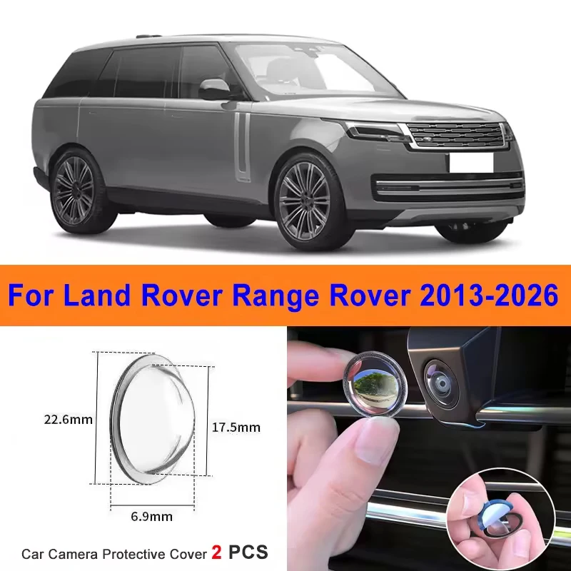 2Pcs 360 Reverse Image Car Camera Cover Anti-Scratch PC Lens Protector Stickers For Land Rover Range Rover 2013-2026