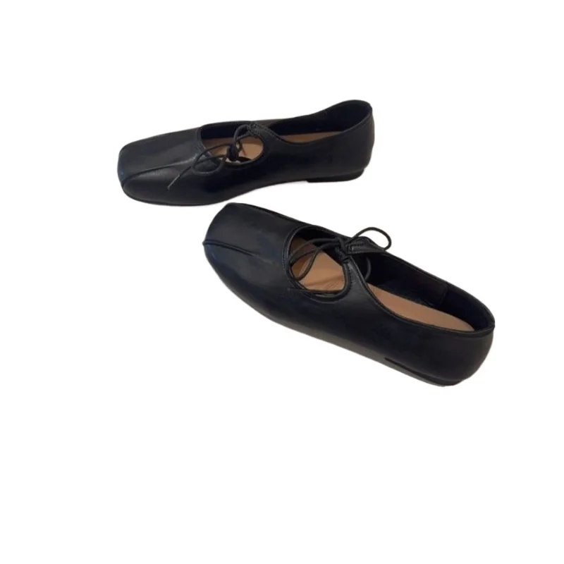 

2026 New Vintage Spring Women's Mary Jane Shoes Comfort Soft Sole Shoes Casual Shallow Commute Single Leather Ballet Flats Shoes