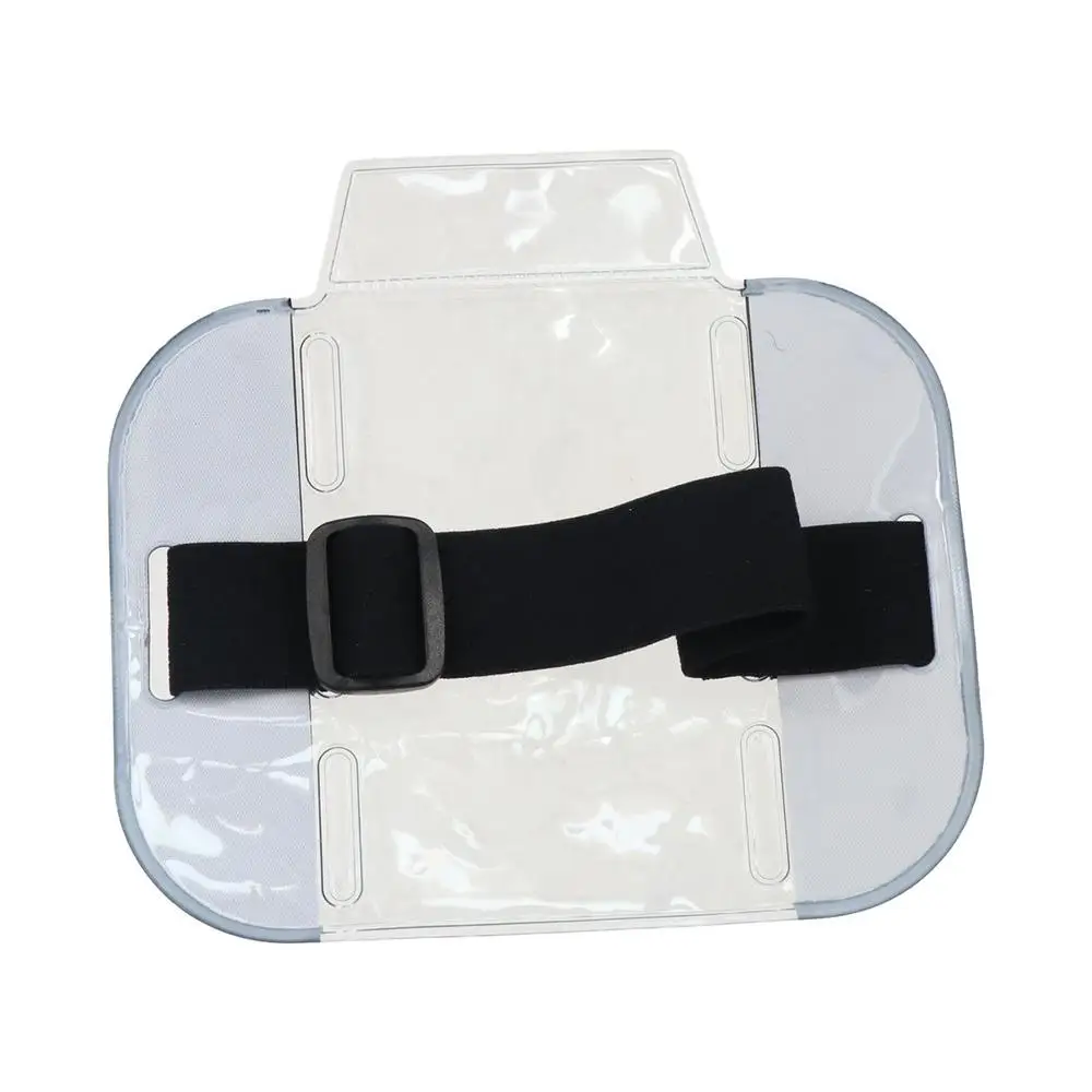 Solid Color Women Card Bag PVC Arm Elastic Band Bag Photo Armband Transparent Elastic Arm Band ID Badge Holder Credit Card Case