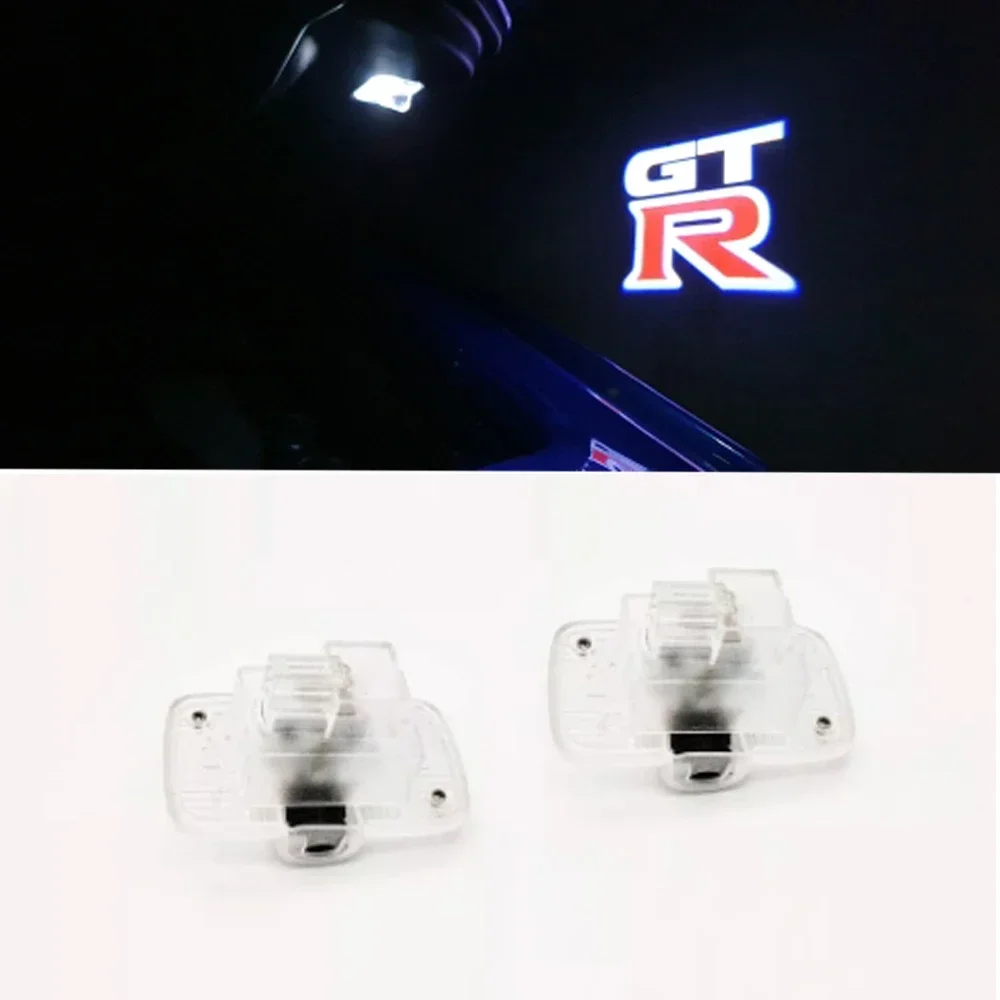 R35 R34 GTR Door Light 2pcs GT-R LED Carpet Shadow Light Ghost Courtesy Lamp For Nissan GTR R35 R34 Teana Nissan Door Light