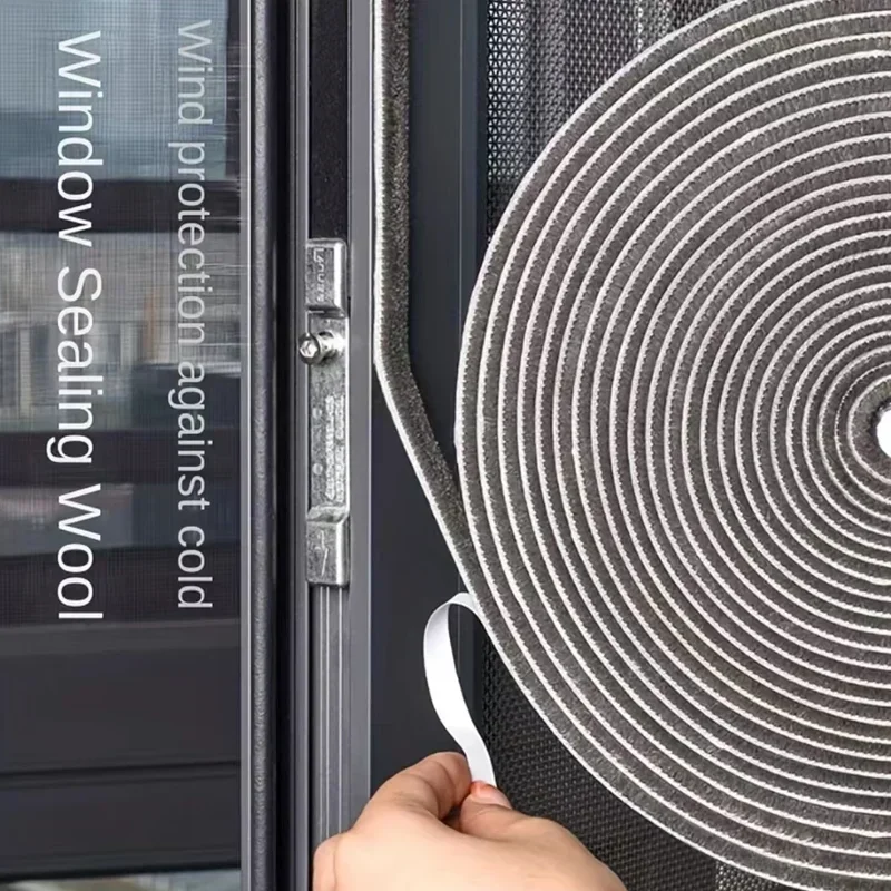 Preto 10m porta janela à prova de vento poeira isolamento acústico tira vedação auto adesivo casa guarda-roupa porta janela gap filler escova tira
