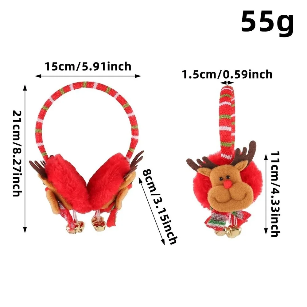 Fashion Christmas Winter Earmuffs Warm Cartoon Earmuffs Thickened Portable Earflap Protection Outdoor