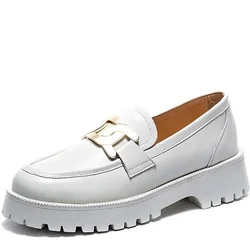 Genuine Leather Platform Shoes Women's Loafers Designer Heels Woman Sneakers Party Shoes Ladies Pumps Heels Women's Footwear