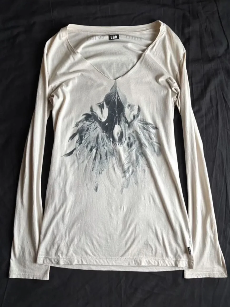 

LGB Visual Medieval Printed Pattern Long Sleeve T-Shirt