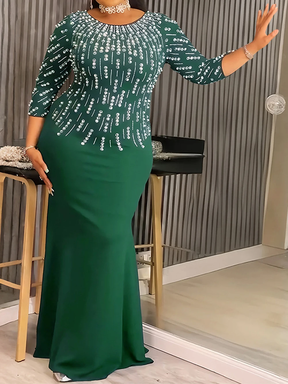 

Африканские платья для женщин 2025, африканская одежда, Анкара Дашики, платье русалки с бриллиантами, вечерние платья для церемонии, дня рождения, вечеринки, Абая