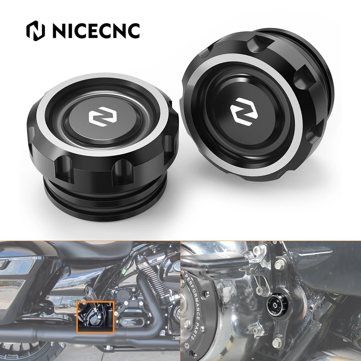 

Motorcycle Frame Holes Plug Covers for Harley Road King Street Glide Road Glide/Special Ultra Limited CVO Limited 2017-2024