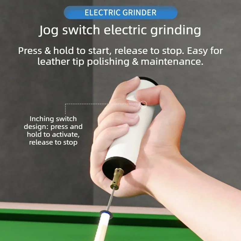 Replaceable Billiards Bar Polisher Mini Portable Billiard Stick Repair Tool Electric Cue Repair Device Set Cue Polishing Tool