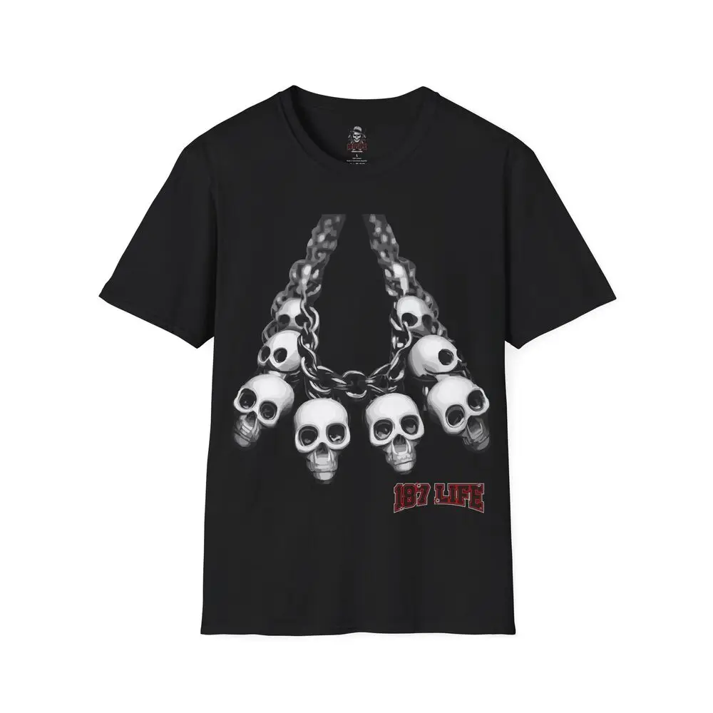 187 LIFE skull neckless Softstyle T-Shirt