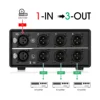 Nobsound Mini 3 Weg Audio Mechanische Switcher XLR Ausgewogene Passive Selector Stereo 1(3)-IN-3(1)-Splitter Box 3