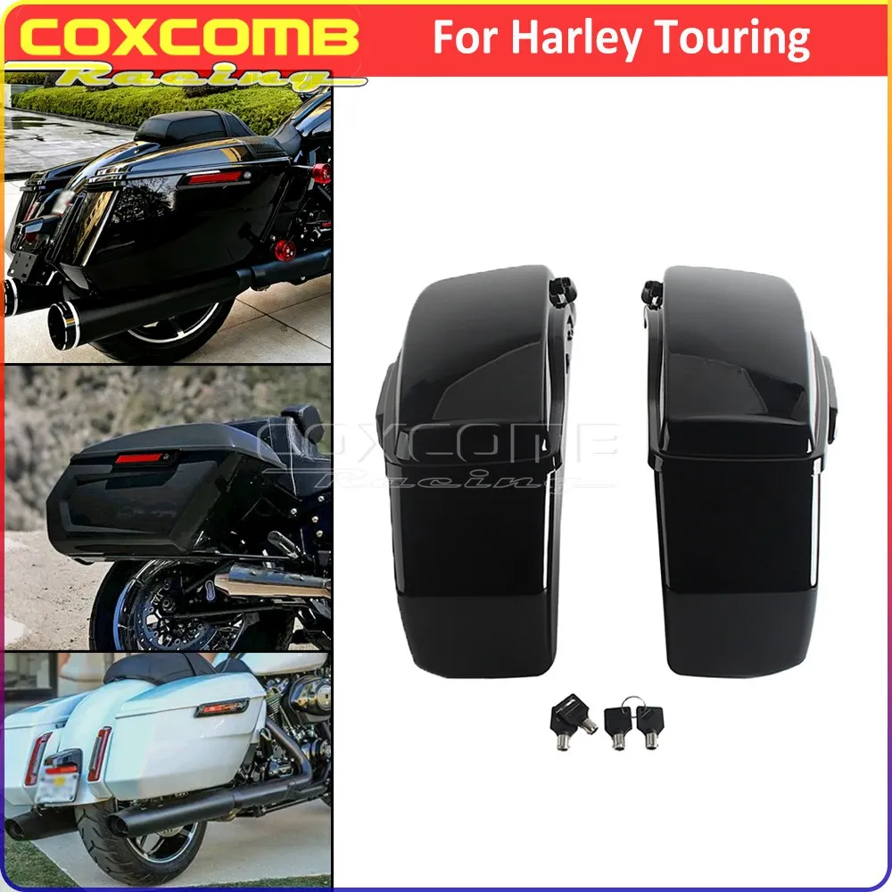 

Trunk Side Bags Luggage Storage Box For Harley Touring Electra Glide FLHT FLHTCU FLHTCUE Motorcycle Hard Saddlebags Saddle Bags