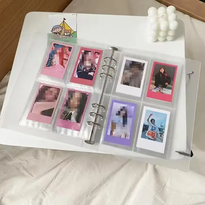 A5 Kpop Fotokartenhalter, Fotoalbum für Polaroid-Karten, 3 Zoll, Herzförmiger Fotokartenhalter, Schulbedarf, Ordner