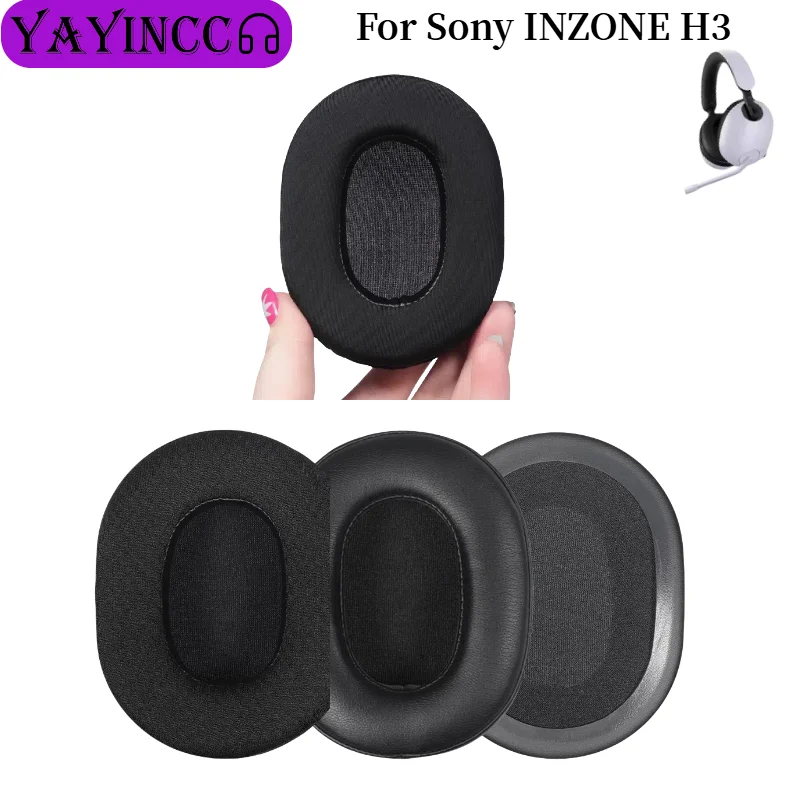 

Replacement Breathable mesh fabric /Protein skin Ear Pads Cushions For Sony INZONE H3 Headphone Softer Protein Leather Earpads