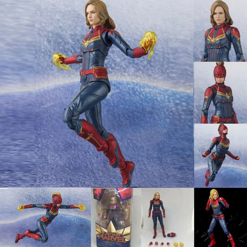 15cm SHF Marvel Captain Movie Marvel Avengers 4 Endgame  Action Figure Model Toys Doll For Birthday Gift